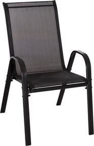 ΠΟΛΥΘΡΟΝΑ ΕΞ.ΧΩΡΟΥ LEON HM5000.43 ΜΕΤΑΛΛΙΚΗ ΜΑΥΡΗ K/D- ΣΕΤ 4 ΤΜΧ-55x70x91Υεκ.