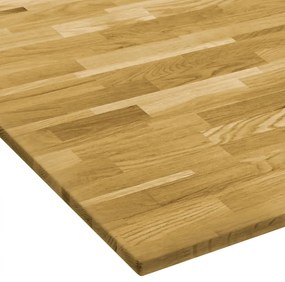 vidaXL Επιφάνεια Τραπεζιού Τετράγωνη 23 χιλ 80x80 εκ Μασίφ Ξύλο Δρυός