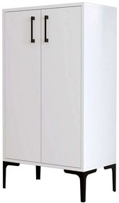 Παπουτσοθήκη Prag 845HCT4113 60x35x111cm White Μοριοσανίδα, Μέταλλο