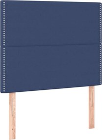 vidaXL Κρεβάτι Boxspring με Στρώμα Μπλε 100 x 200 εκ. Υφασμάτινο