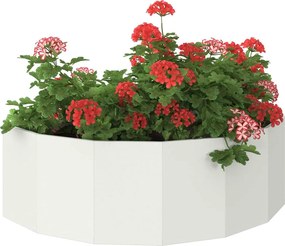 vidaXL Γλάστρα Λευκό 120 x 60 x 35 cm Ατσάλι