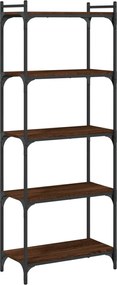 vidaXL Βιβλιοθήκη 5 Επιπέδων Καφέ Δρυς 60 x 30 x 154 εκ. Επεξεργ. Ξύλο