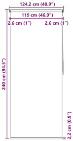 Κουρτίνα Μπάνιου Ρολό Τετράγωνο Σχέδιο 120 x 240 εκ. 142849