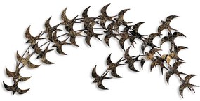 Διακοσμητικό Τοίχου Kirlangic 930DYU1247 75x136cm Black-Gold Wallity Μέταλλο