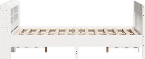 vidaXL Σκελετός Κρεβ. Χωρίς Στρώμα Λευκό 135x190 εκ Μασίφ Πεύκο