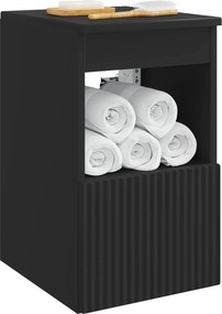 vidaXL Ντουλάπι Μπάνιου Μαύρο 30 x 41 x 50 εκ. Επεξεργασμένο Ξύλο