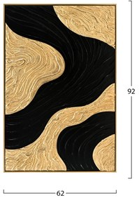 Πίνακας Τοίχου 3D Sediment Κορνίζα Μπεζ-Χειροποίητα Σχέδια 62x4,5x92Yεκ.
