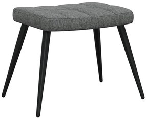 vidaXL Πολυθρόνα Relax Σκούρο Γκρι Υφασμάτινη με Σκαμπό