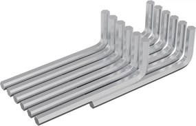 vidaXL Εξαγωνικό Κλειδί 12 pcs Ασημί 32 x 86 χιλ. Ατσάλι