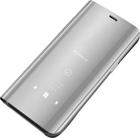 Clear View Cover Xiaomi Pocophone F2 Pro Ασημί