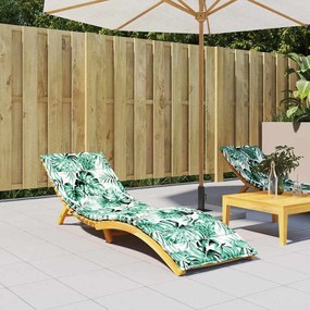 vidaXL Μαξιλάρι Ξαπλώστρας Ήλιου Floral Πράσινο 200 x 70 x 4 εκ.