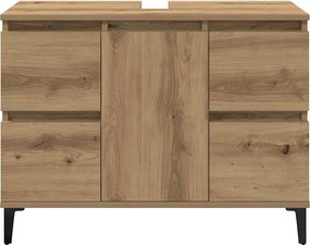 vidaXL Ντουλάπι Νιπτήρα τεχνίτης Δρυς 80 x 33 x 60 εκ