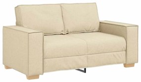 vidaXL Σετ Καναπέ με μαξιλάρι 3 pcs Κρεμ 220 x 78 x 84 εκ. ύφασμα