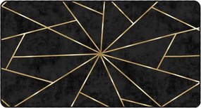 vidaXL Χαλί Πλενόμενο Μαύρο και Χρυσό 80x150 εκ.