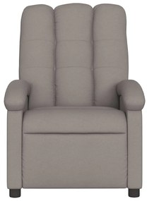 vidaXL Πολυθρόνα Μασάζ Ανακλινόμενη Taupe Υφασμάτινη