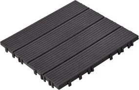 VEVOR Interlocking Deck Tiles 36 Pack 12"x12" Waterproof for Porch Dark Brown