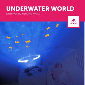 ZAZU CODY Κάβουρας Προβολέας με Κίνηση Ψαριών σε Ωκεανό Ήχοι Θάλασσας