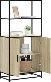vidaXL Highboard Δρυς sonoma 68x35x139 cm Επεξεργασμένο ξύλο μέταλλο