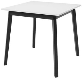Τραπέζι Edmond 109, Άσπρο, Μαύρο, 77x85x85cm, 23 kg, Επιμήκυνση, Πλαστικοποιημένη μοριοσανίδα, Ξύλο | Epipla1.gr