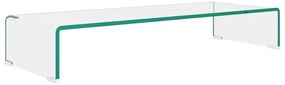 vidaXL Βάση Τηλεόρασης/Οθόνης Διάφανη 80 x 30 x 13 εκ. Γυάλινη