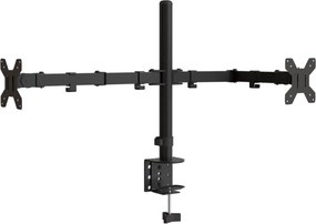 vidaXL Βάση Οθόνης Διπλή VESA Μαύρη 75/100 χιλ. από Ατσάλι