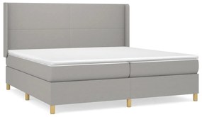 ΚΡΕΒΑΤΙ BOXSPRING ΜΕ ΣΤΡΩΜΑ ΑΝΟΙΧΤΟ ΓΚΡΙ 200X200 ΕΚ. ΥΦΑΣΜΑΤΙΝΟ 3131857