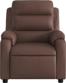 vidaXL Πολυθρόνα Μασάζ Ανακλινόμενη Καφέ από Συνθετικό Δέρμα