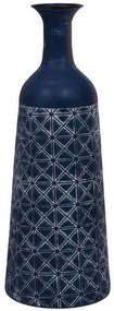 Βάζο Μεταλλικό 128-123-071 20x20x60cm Blue Metal