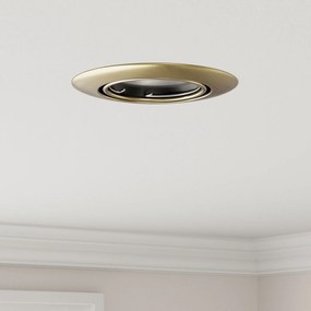 vidaXL Κρυφά Φώτα 6 τμχ Στρογγυλά GU10 Ορείχαλκος Ø90 mm Ατσάλι