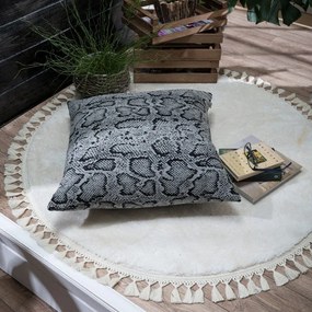 Μαξιλαροθήκη Διακοσμητική Δαπέδου Malibu 11 Grey Teoran 65Χ65 Acrylic,Cotton,Polyester