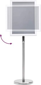 vidaXL Βάσεις Αφισών 2 pcs Ασημί 32,7 x 24 x 108 εκ. Αλουμίνιο