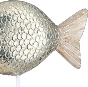 Stand Relief Fish Mango Wood Φυσικά Χρώματα 21X7X25Cm 21X7X25Cm