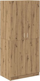 vidaXL Ντουλάπα Τεχνίτης Δρυς 80x52x180 εκ Επεξεργασμένο Ξύλο