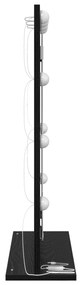 vidaXL Καθρέφτης Vanity με LED Φώτα Μαύρο Δρυς 70x50x18 εκ.