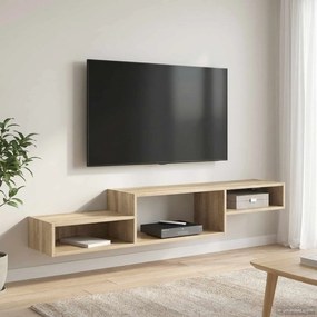 vidaXL Κρεμαστός θρανίο τηλεόρασης Επιτοίχιο Sonoma Δρυς