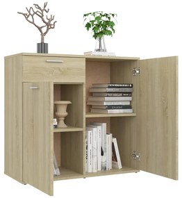 vidaXL Ντουλάπι με Συρτάρι Sonoma Δρυς 80 x 36 x 75 εκ. Επεξ. Ξύλο