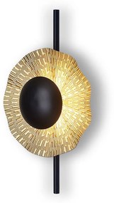 Φωτιστικό Τοίχου 01425 8W LED 3000K 640Lm 45x28cm Black-Gold Luma