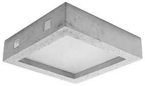 Sollux Φωτιστικό οροφής Riza 1,σκυρόδεμα, γυαλί,1xLED/18w