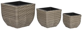 Σετ ζαρντινιέρων Home ESPRIT πολυπροπυλένιο ρατάν 40 x 40 x 36 cm