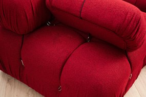 Corner Sofa Bubble Corner ( L1-O1-1R -Puf) - Red Red