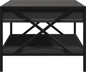 vidaXL Τραπεζάκι Σαλονιού Infinity LED Μαύρο 70x50x38 εκ.