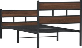 vidaXL Σκελετός Κρεβατιού Χωρίς Στρώμα με Κεφαλάρι και Ποδαρικό