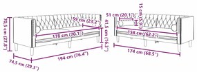 vidaXL Σετ Καναπέ 2 pcs Μαύρο Βελούδο