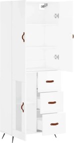 vidaXL Ντουλάπι Λευκό 69,5x34x180 εκ. από Επεξεργασμένο Ξύλο