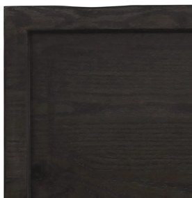 vidaXL Επιφάνεια Τραπεζιού Σκούρο Καφέ 120x40x(2-4)εκ Επεξ. Μασίφ Δρυς