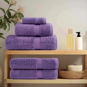 vidaXL a Πετσέτες Προσώπου SOLUND 4 pcs Μοβ Βαμβάκι