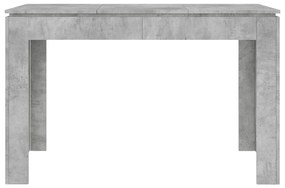 vidaXL Τραπεζαρία Γκρι του Σκυροδέματος 120x60x76 εκ. από Επεξ. Ξύλο