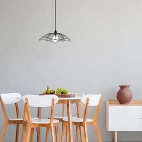 Φωτιστικό οροφής Farac Megapap E27 μεταλλικό μονόφωτο χρώμα μαύρο Ø50x31/111εκ. - GP052-0138,1
