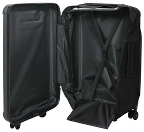 vidaXL Βαλίτσα με κλειδαριά Σκούρο γκρι 43 x 27 x 66 εκ. ΑΒΣ Πλαστικό