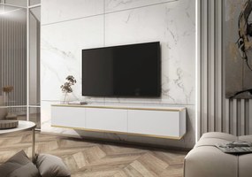 Κρεμαστό έπιπλο τηλεόρασης ORO λευκό 175x30x32cm
